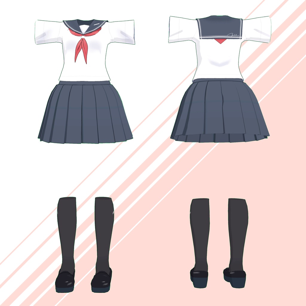 雪羽女学園制服【VRC用衣装】