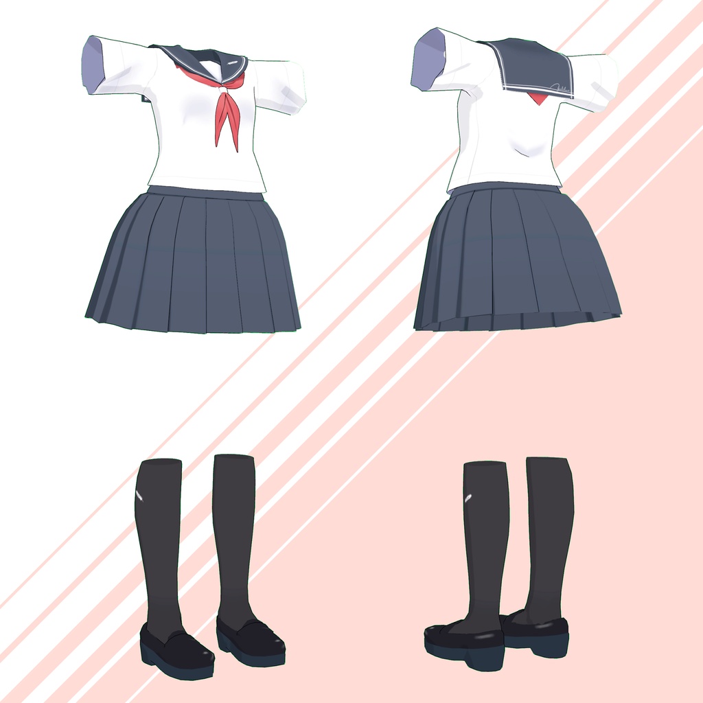 雪羽女学園制服【VRC用衣装】