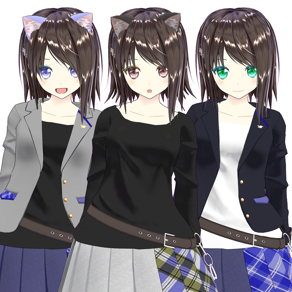 オリジナル3Dモデル「美幸」用追加マテリアル(追加テクスチャ)