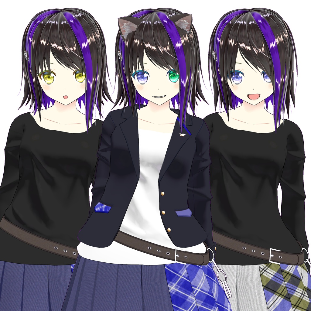 オリジナル3Dモデル「美幸」用追加マテリアル(追加テクスチャ)