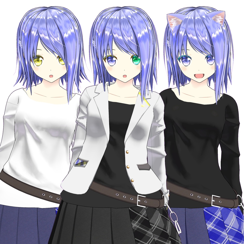 オリジナル3Dモデル「美幸」用追加マテリアル(追加テクスチャ)