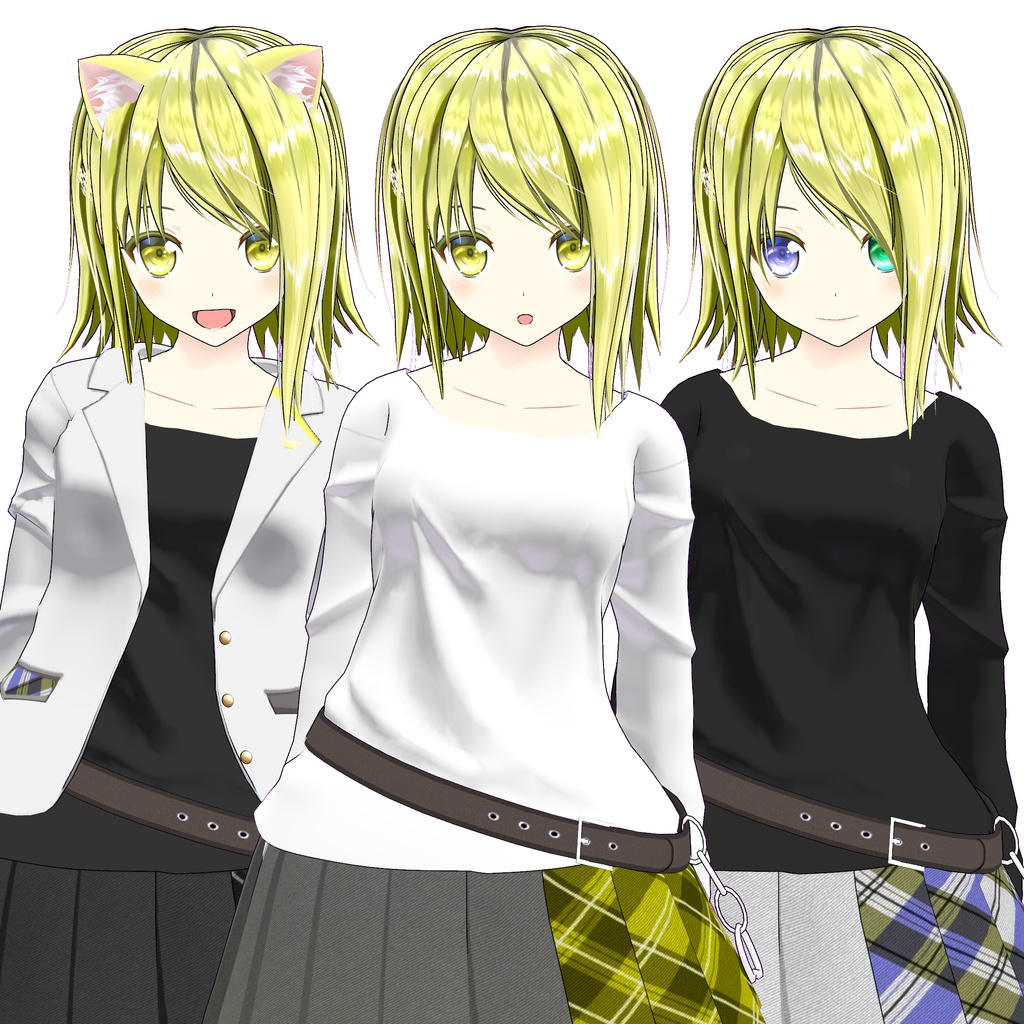 オリジナル3Dモデル「美幸」用追加マテリアル(追加テクスチャ)