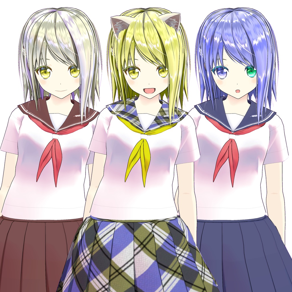 オリジナル3Dモデル「美幸」用追加マテリアル(追加テクスチャ)