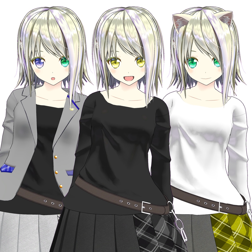 オリジナル3Dモデル「美幸」用追加マテリアル(追加テクスチャ)