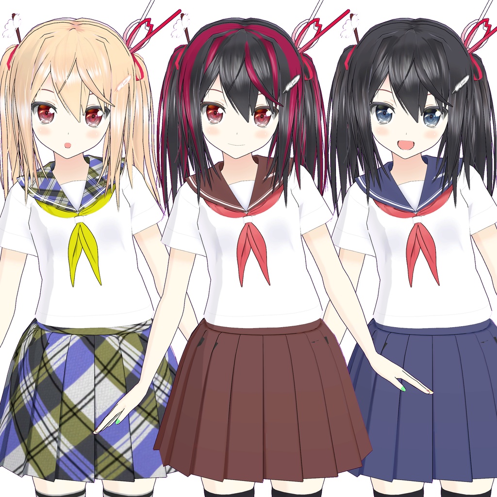 オリジナル3Dモデル「市」用追加マテリアル(追加テクスチャ)