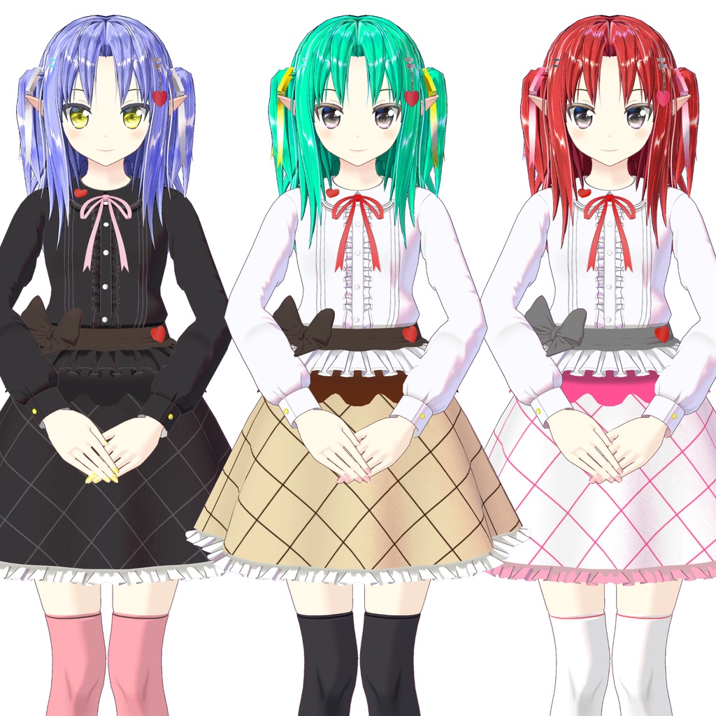 オリジナル3Dモデル「真心」用追加マテリアル(追加テクスチャ)