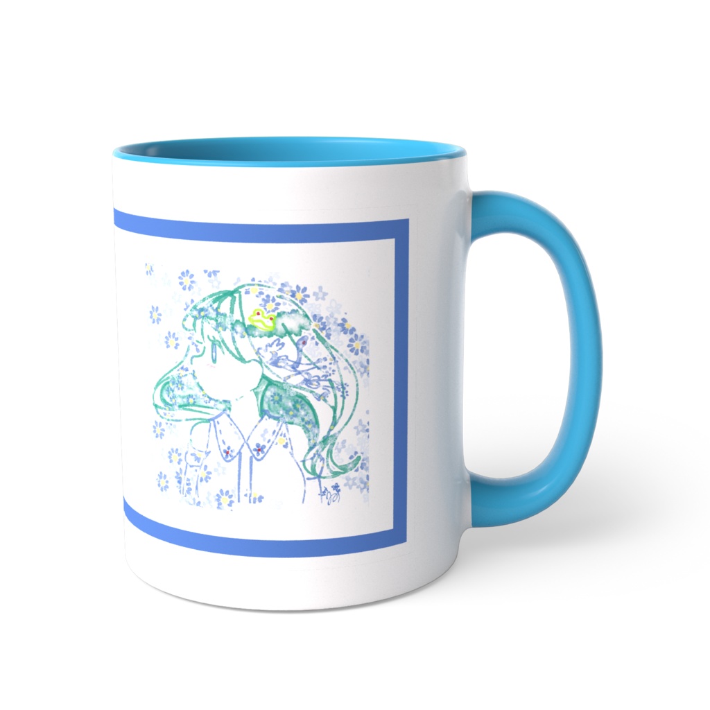 花と東風谷早苗のマグカップ