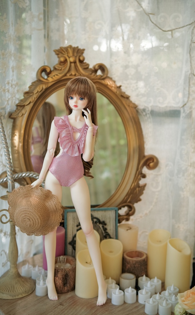 【ピンクのワンピース水着です】[SD16-17 & SDGRboy][JP送料無料] BJD Doll Clothing | BJD Clothes | BJD House | BJD outfit