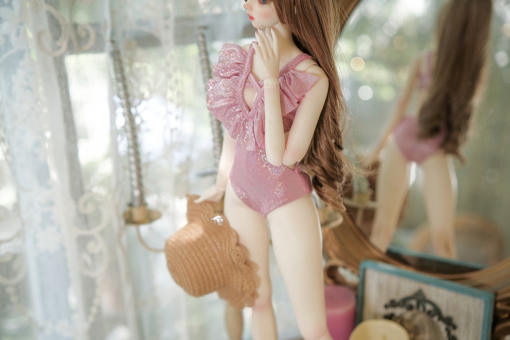 【ピンクのワンピース水着です】[SD16-17 & SDGRboy][JP送料無料] BJD Doll Clothing | BJD Clothes | BJD House | BJD outfit