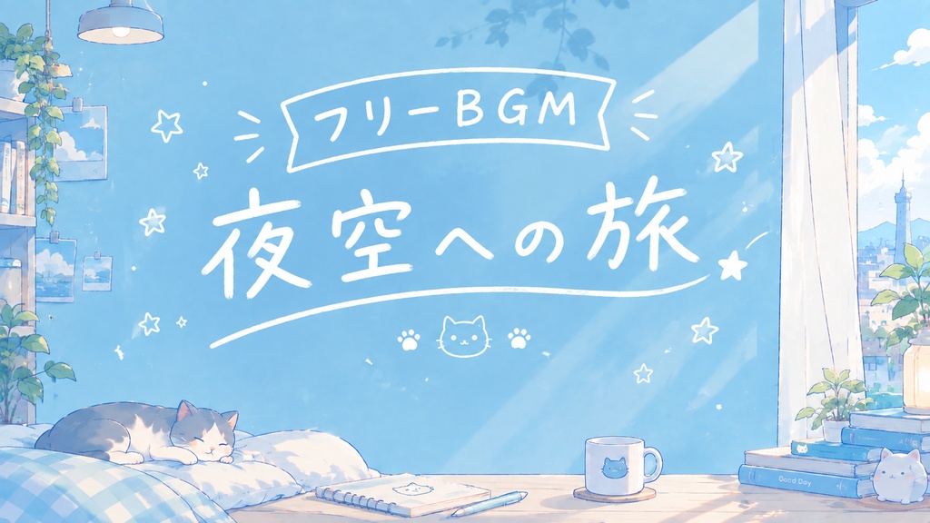 【無料配布中】配信用BGM「夜空への旅」【フリー素材/まったり/作業用/配信用】