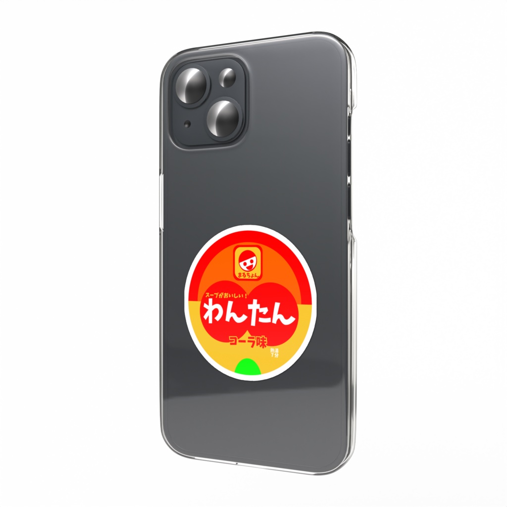 スマホステッカー　わんたんコーララベル