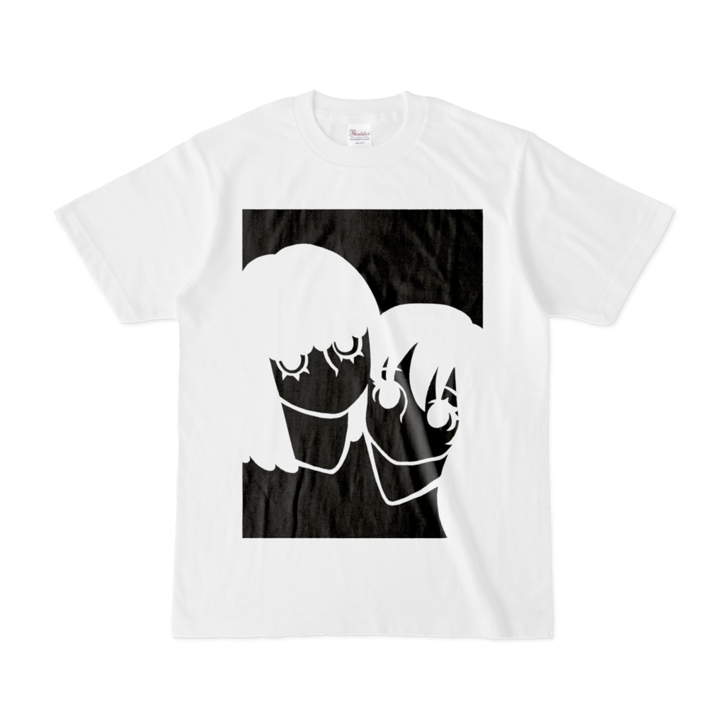 切り絵みたいな顔Tシャツ