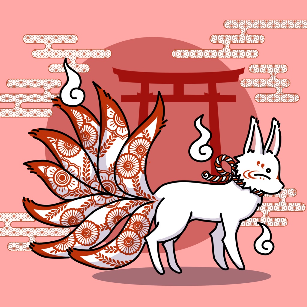 おきつねさま キャンバスアート