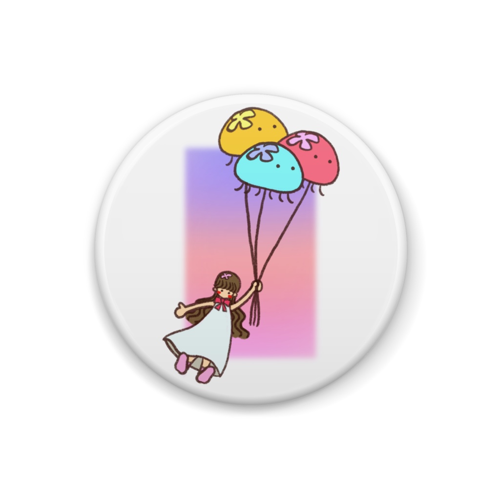 風船クラゲと女の子