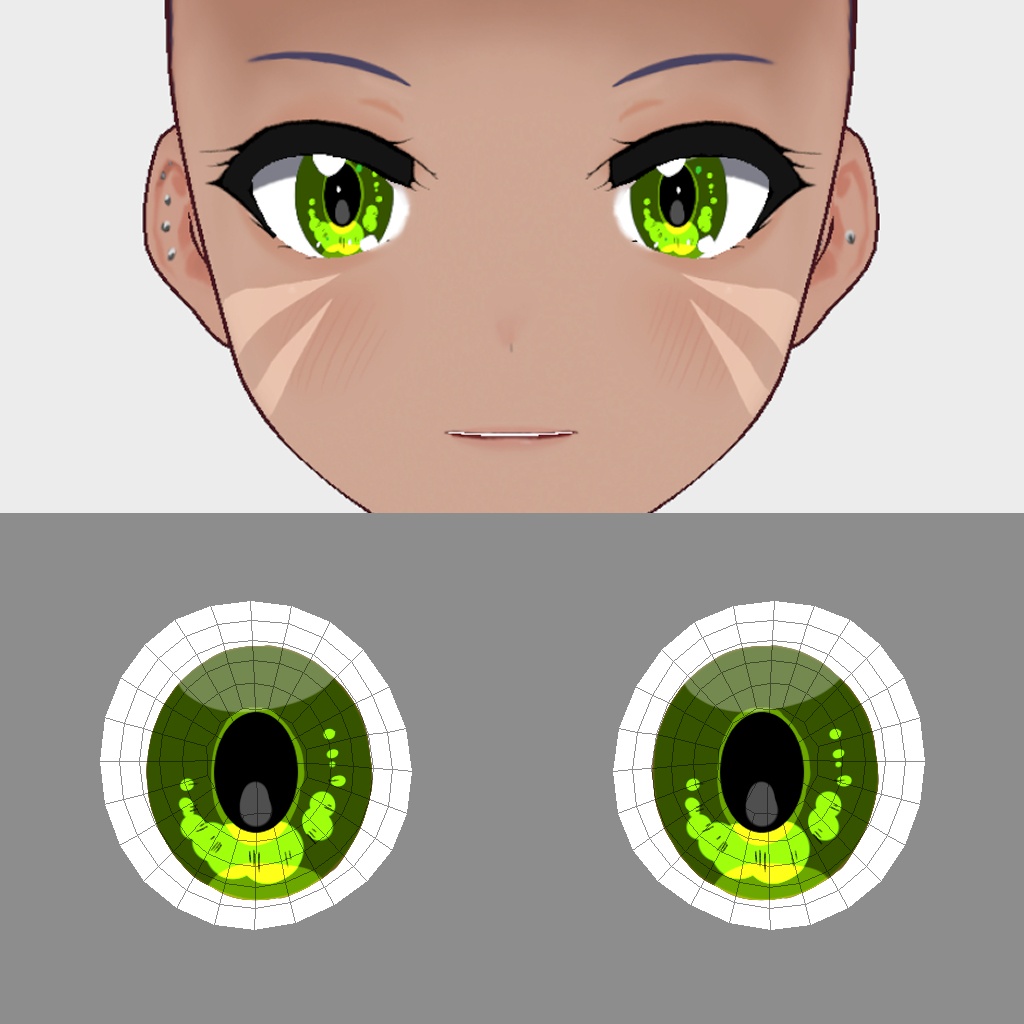 「無料/Free」京アニ 目 テクスチャー VRoidStudio(正式版対応)