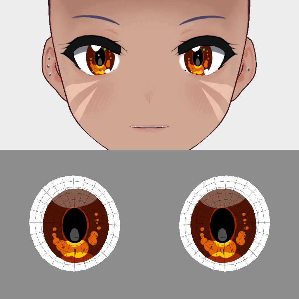 「無料/Free」京アニ 目 テクスチャー VRoidStudio(正式版対応)