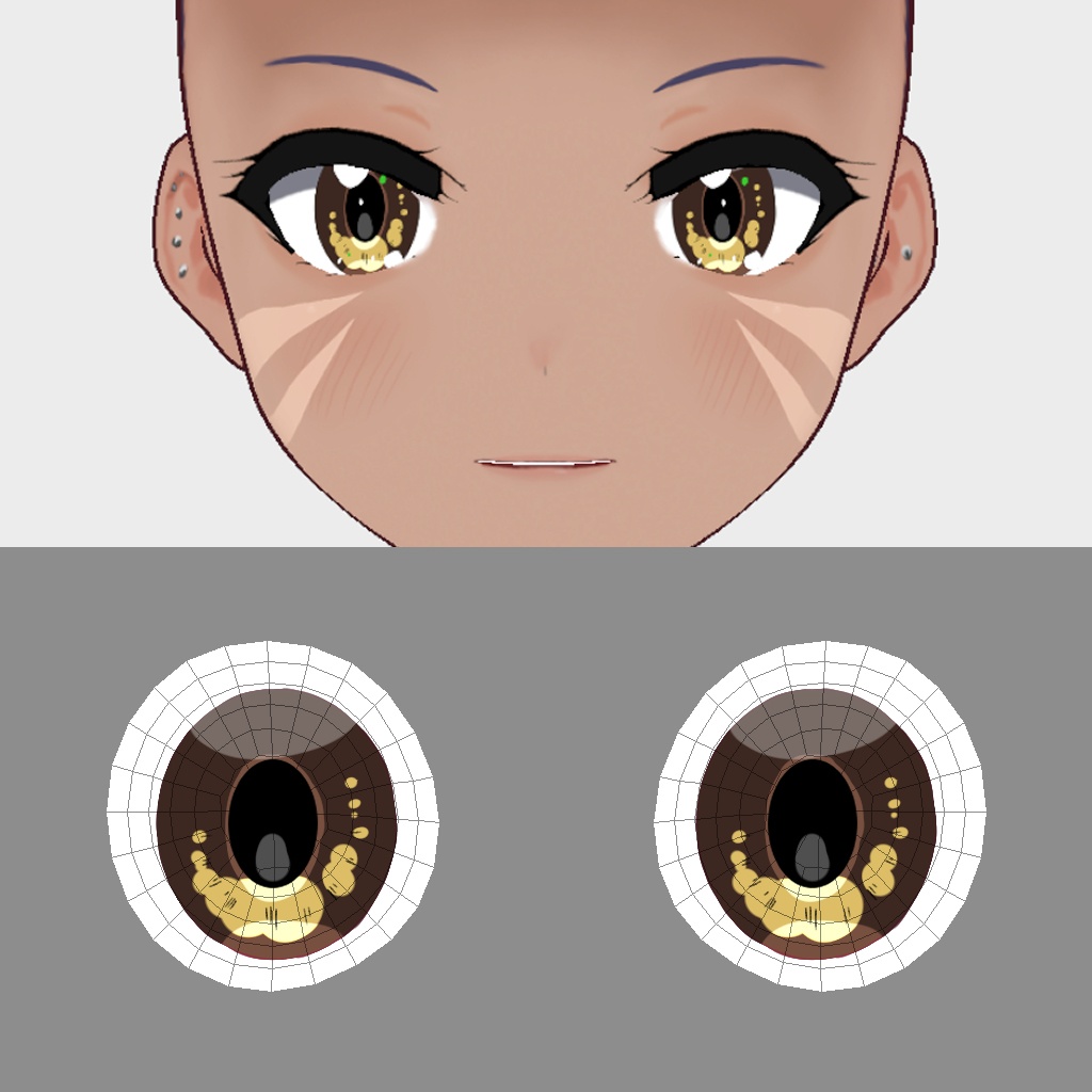 「無料/Free」京アニ 目 テクスチャー VRoidStudio(正式版対応)