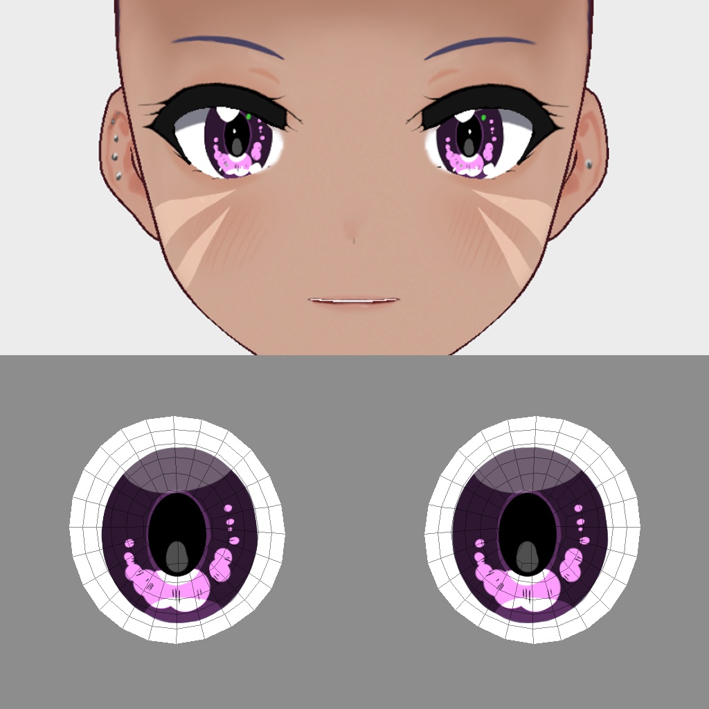 「無料/Free」京アニ 目 テクスチャー VRoidStudio(正式版対応)