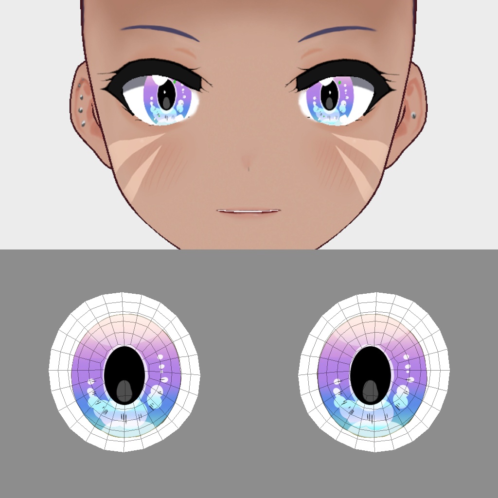「無料/Free」京アニ 目 テクスチャー VRoidStudio(正式版対応)