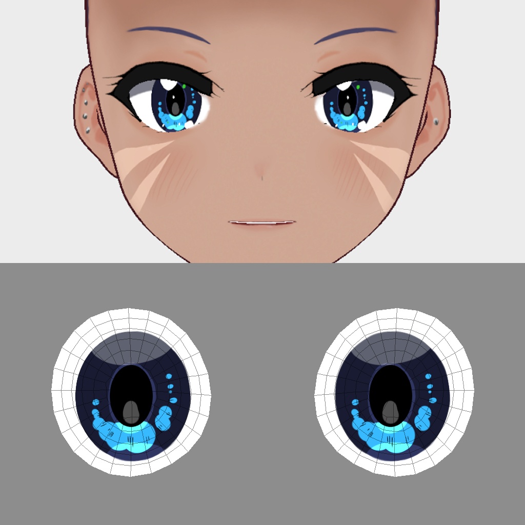 「無料/Free」京アニ 目 テクスチャー VRoidStudio(正式版対応)