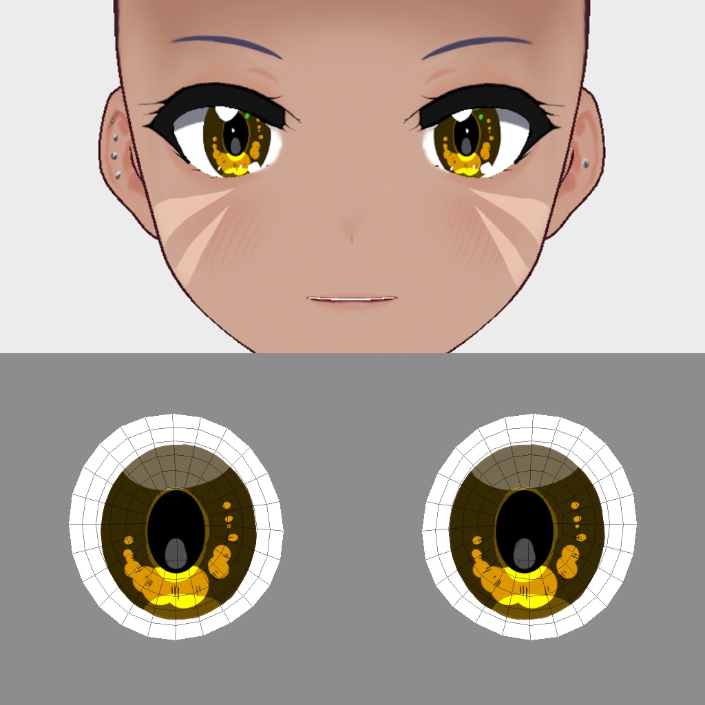 「無料/Free」京アニ 目 テクスチャー VRoidStudio(正式版対応)