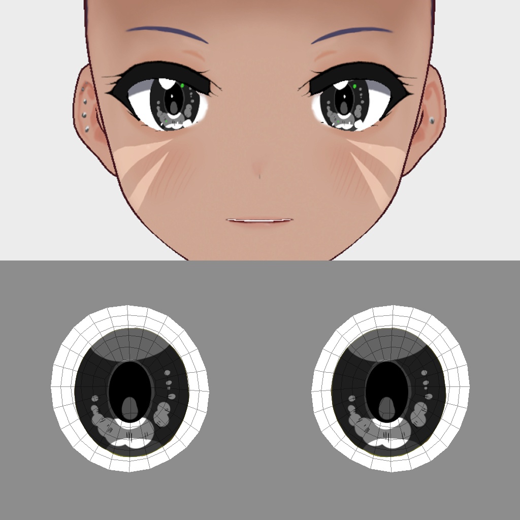 「無料/Free」京アニ 目 テクスチャー VRoidStudio(正式版対応)