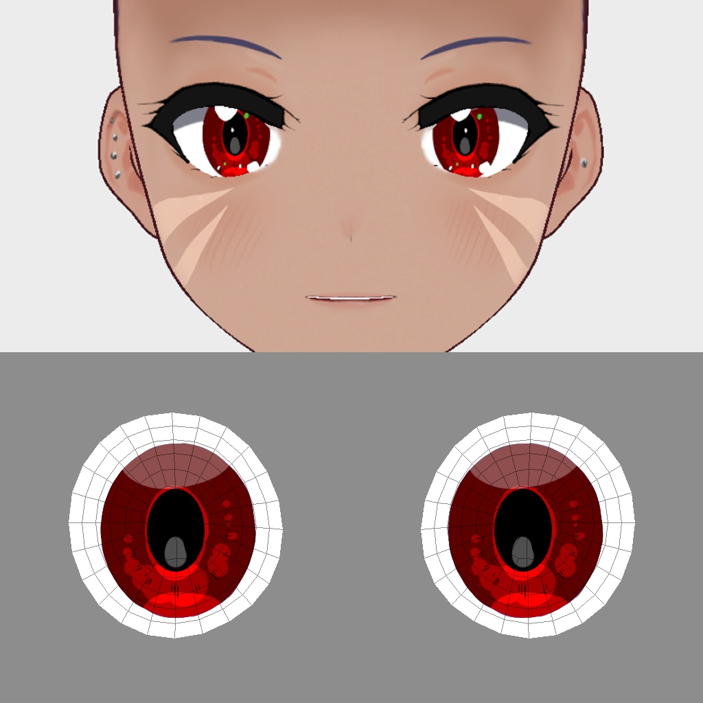 「無料/Free」京アニ 目 テクスチャー VRoidStudio(正式版対応)