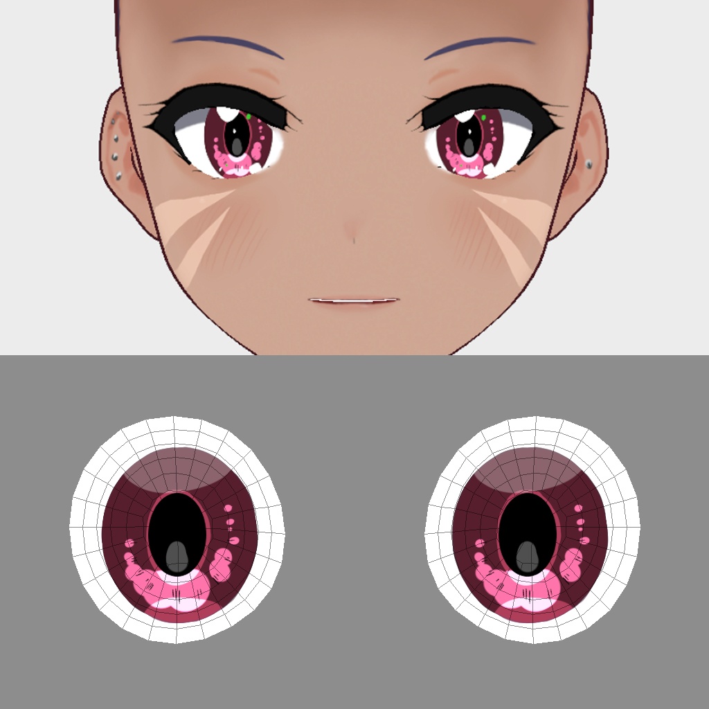 「無料/Free」京アニ 目 テクスチャー VRoidStudio(正式版対応)