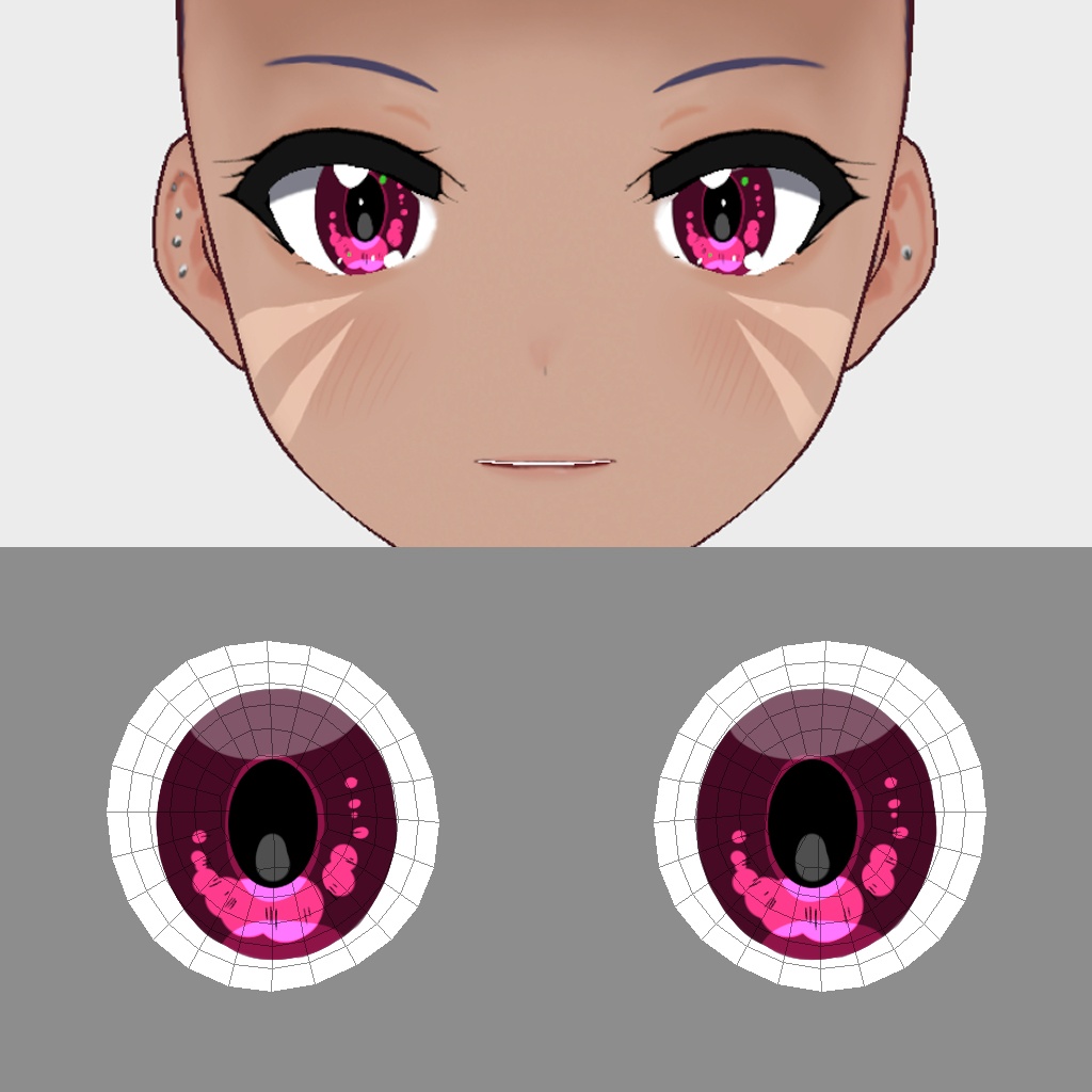 「無料/Free」京アニ 目 テクスチャー VRoidStudio(正式版対応)