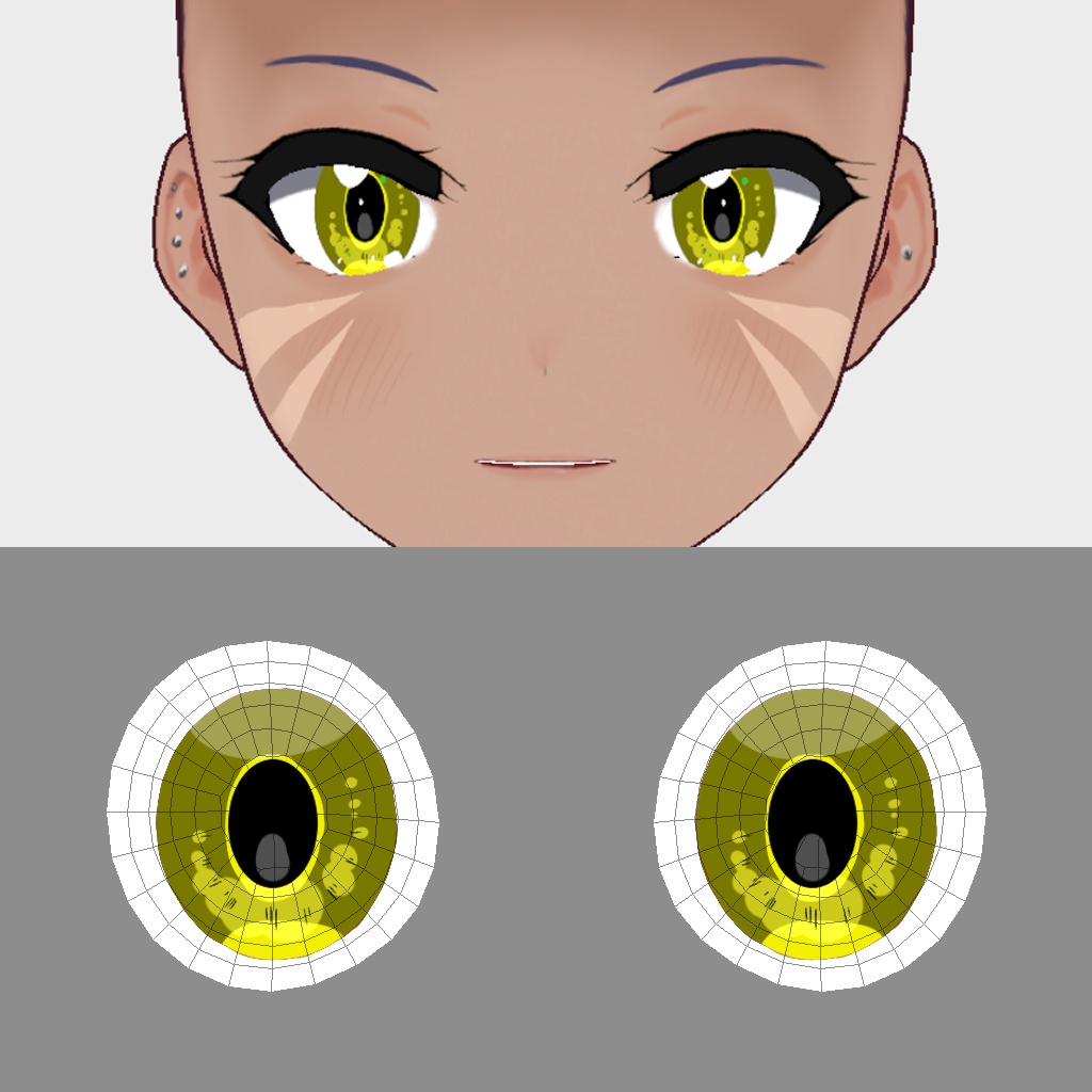 「無料/Free」京アニ 目 テクスチャー VRoidStudio(正式版対応)