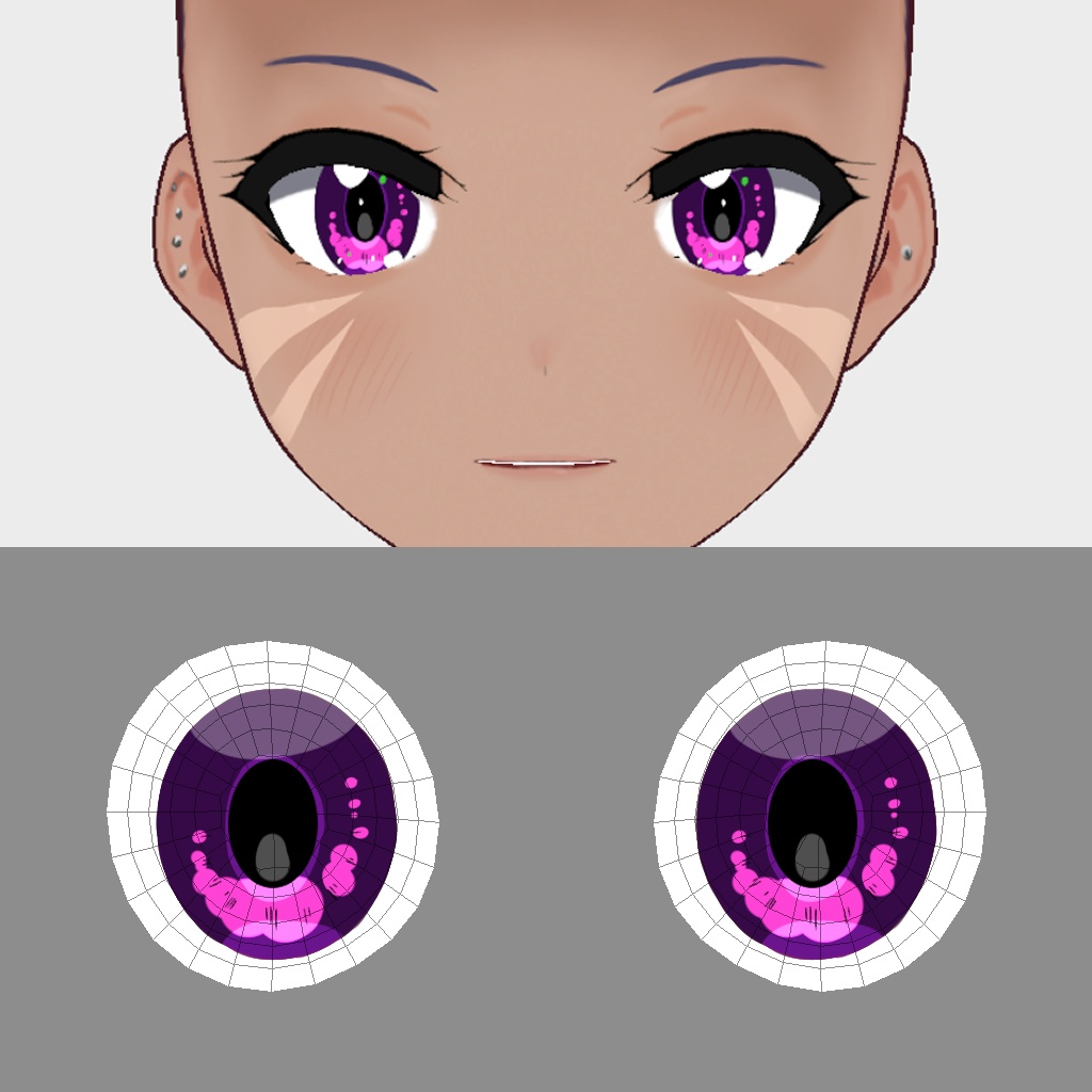 「無料/Free」京アニ 目 テクスチャー VRoidStudio(正式版対応)