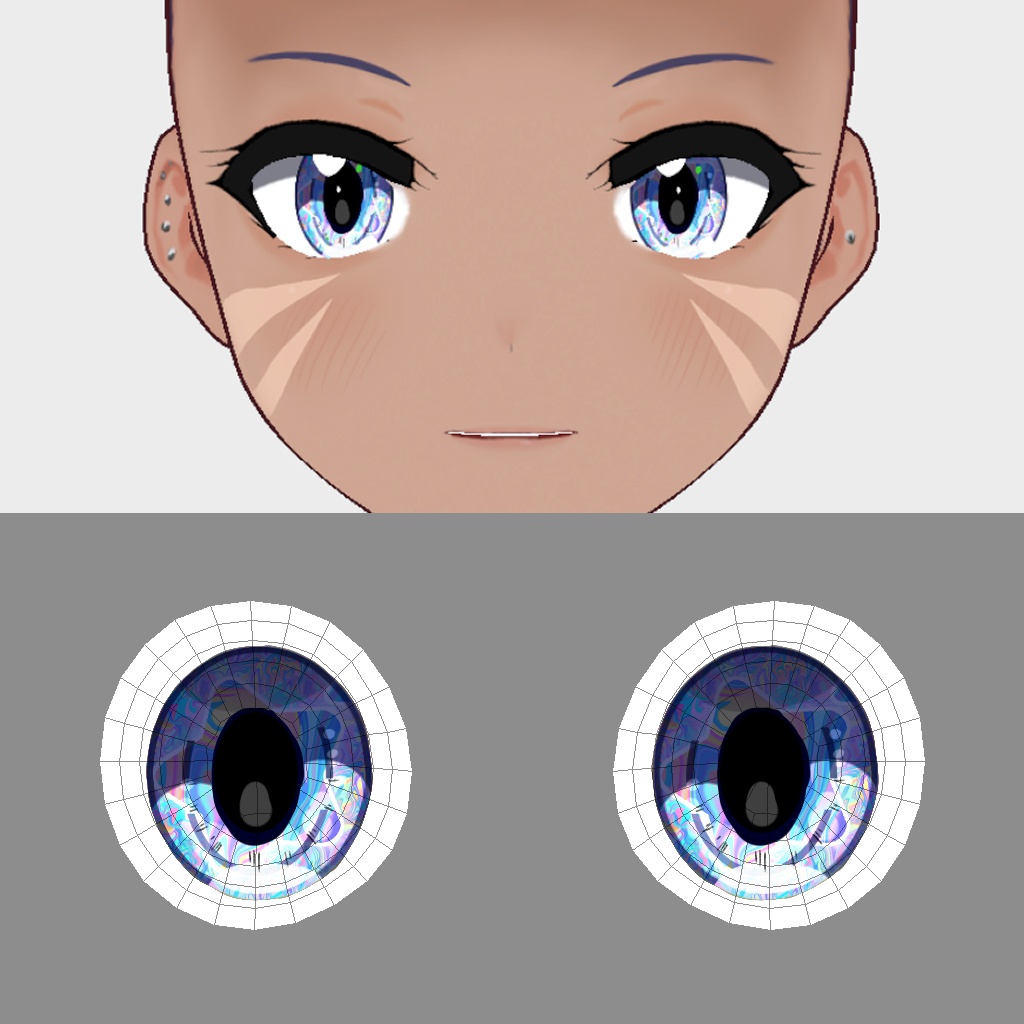 「無料/Free」京アニ 目 テクスチャー VRoidStudio(正式版対応)