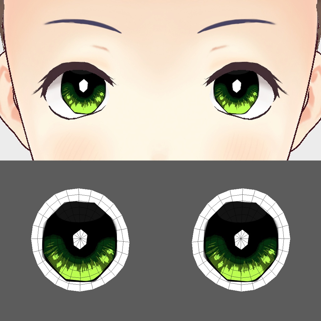【VRoid】「無料/Free」Demon Eyes 目イテクスチャ Textures for VRChat / VTubers
