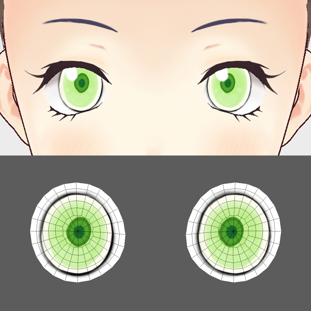 【VRoid】「無料/Free」Demon Eyes 目イテクスチャ Textures for VRChat / VTubers