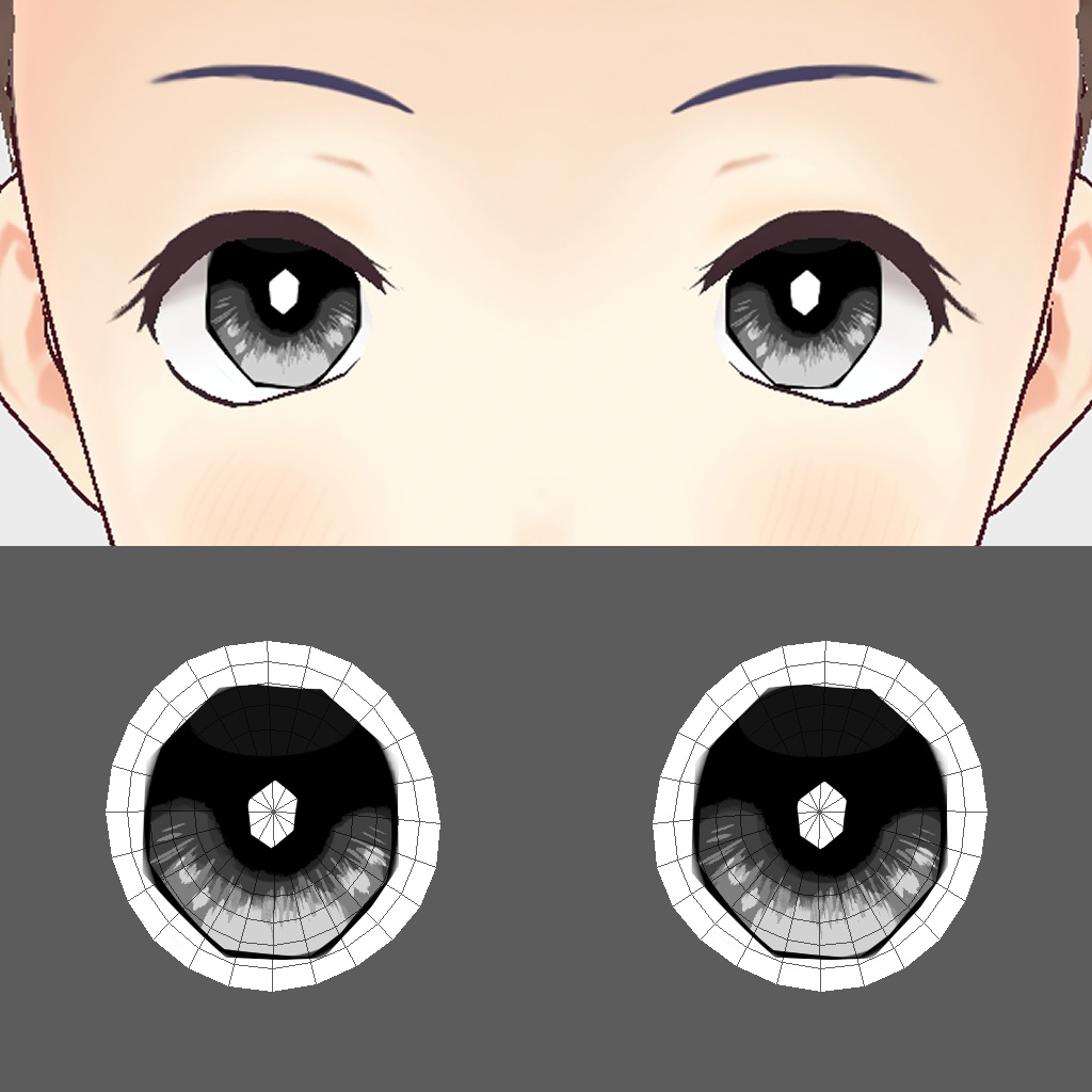 【VRoid】「無料/Free」Demon Eyes 目イテクスチャ Textures for VRChat / VTubers