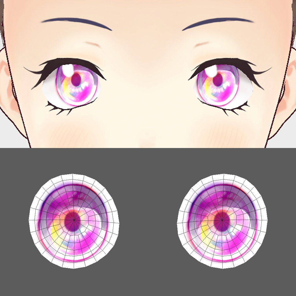 【VRoid】「無料/Free」Demon Eyes 目イテクスチャ Textures for VRChat / VTubers