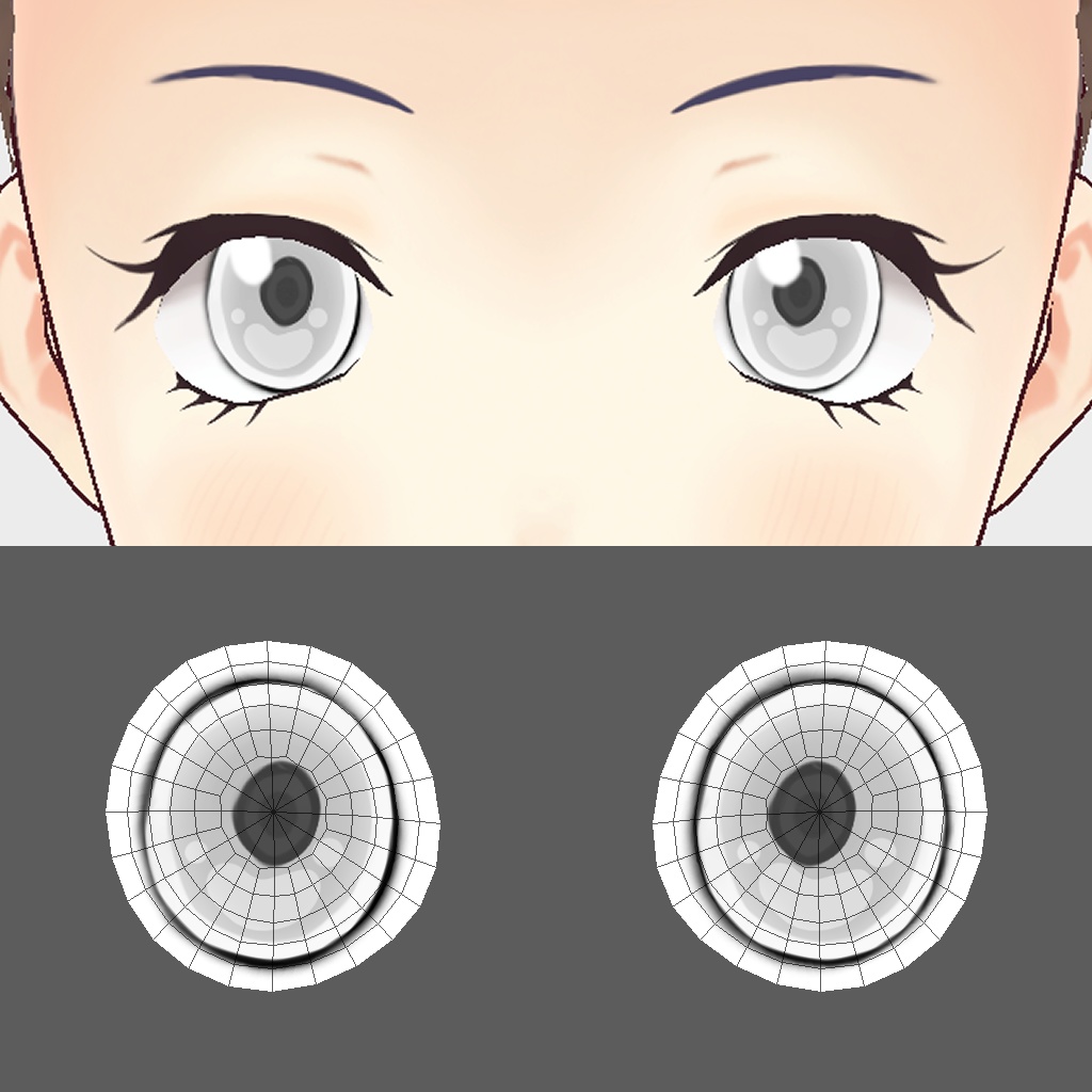 【VRoid】「無料/Free」Demon Eyes 目イテクスチャ Textures for VRChat / VTubers