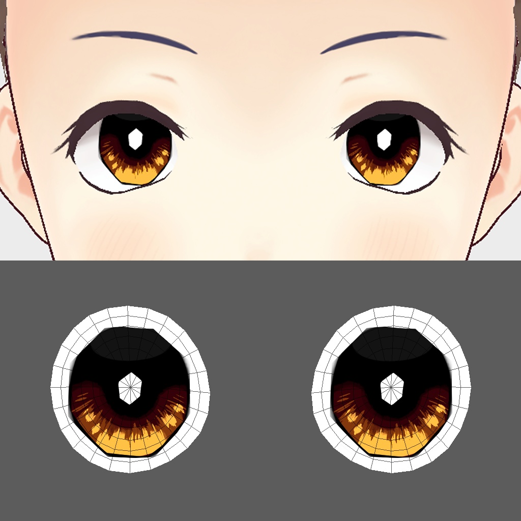 【VRoid】「無料/Free」Demon Eyes 目イテクスチャ Textures for VRChat / VTubers