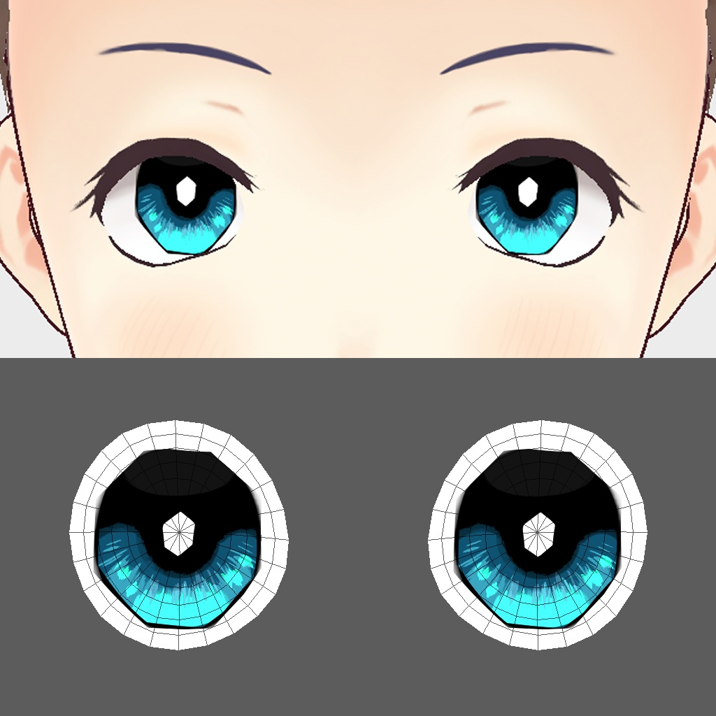 【VRoid】「無料/Free」Demon Eyes 目イテクスチャ Textures for VRChat / VTubers