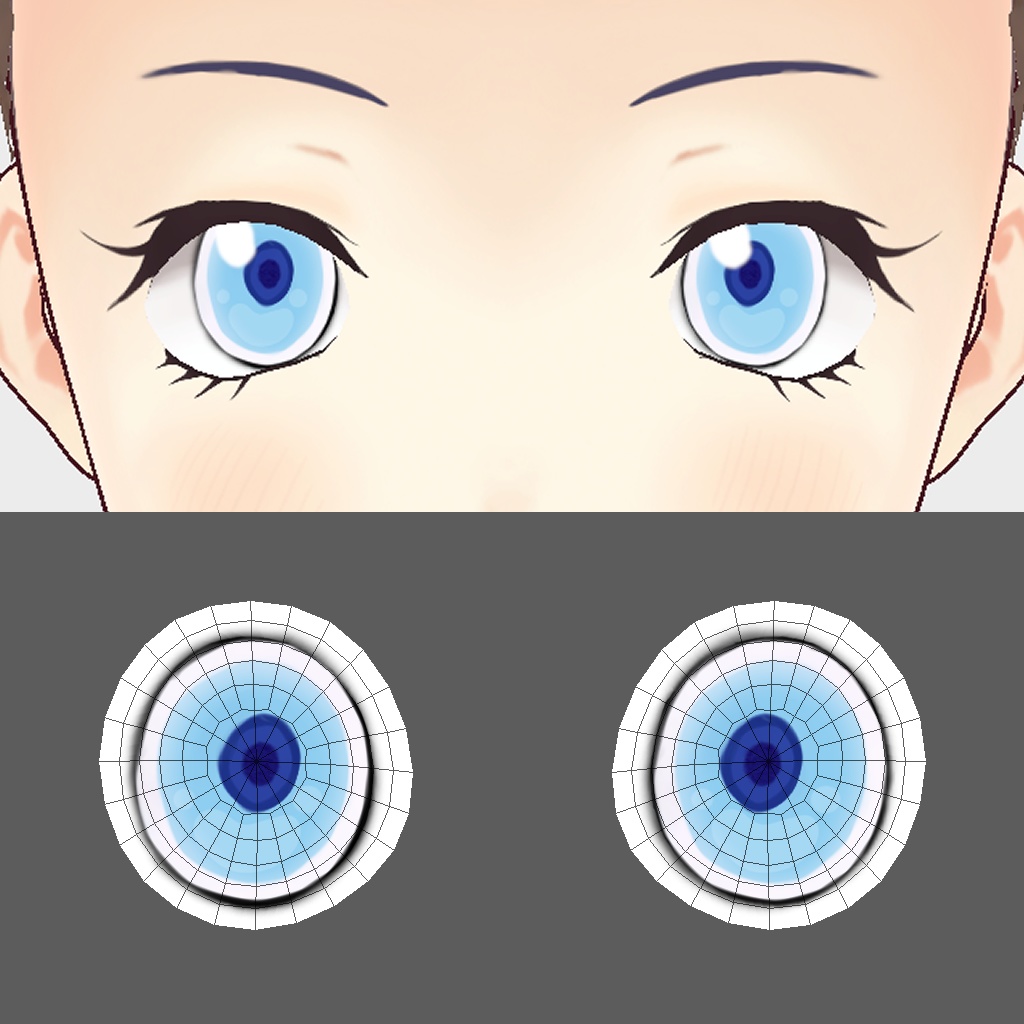 【VRoid】「無料/Free」Demon Eyes 目イテクスチャ Textures for VRChat / VTubers