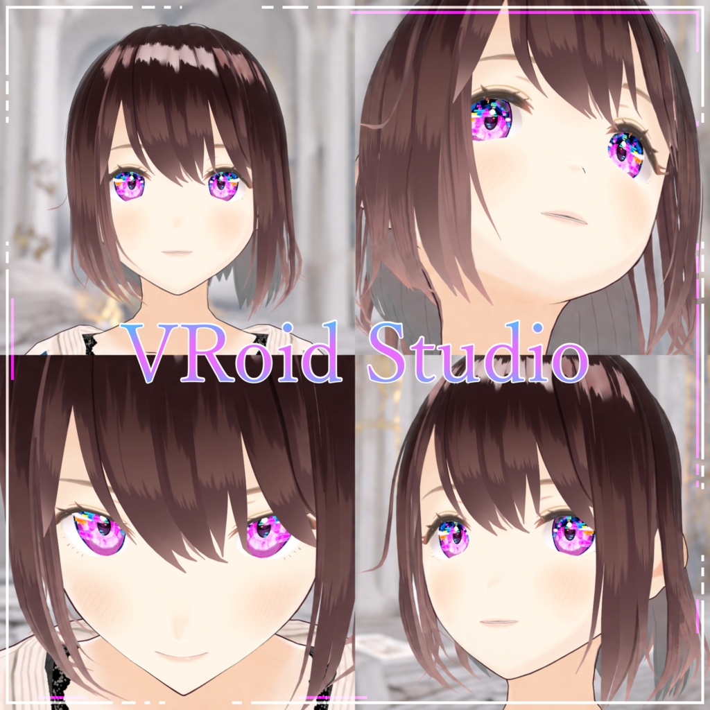 【13+アバター対応】Cyberpunk Game Start Iris Texture【16Color】【VRoid/VRChat/VTuber対応】