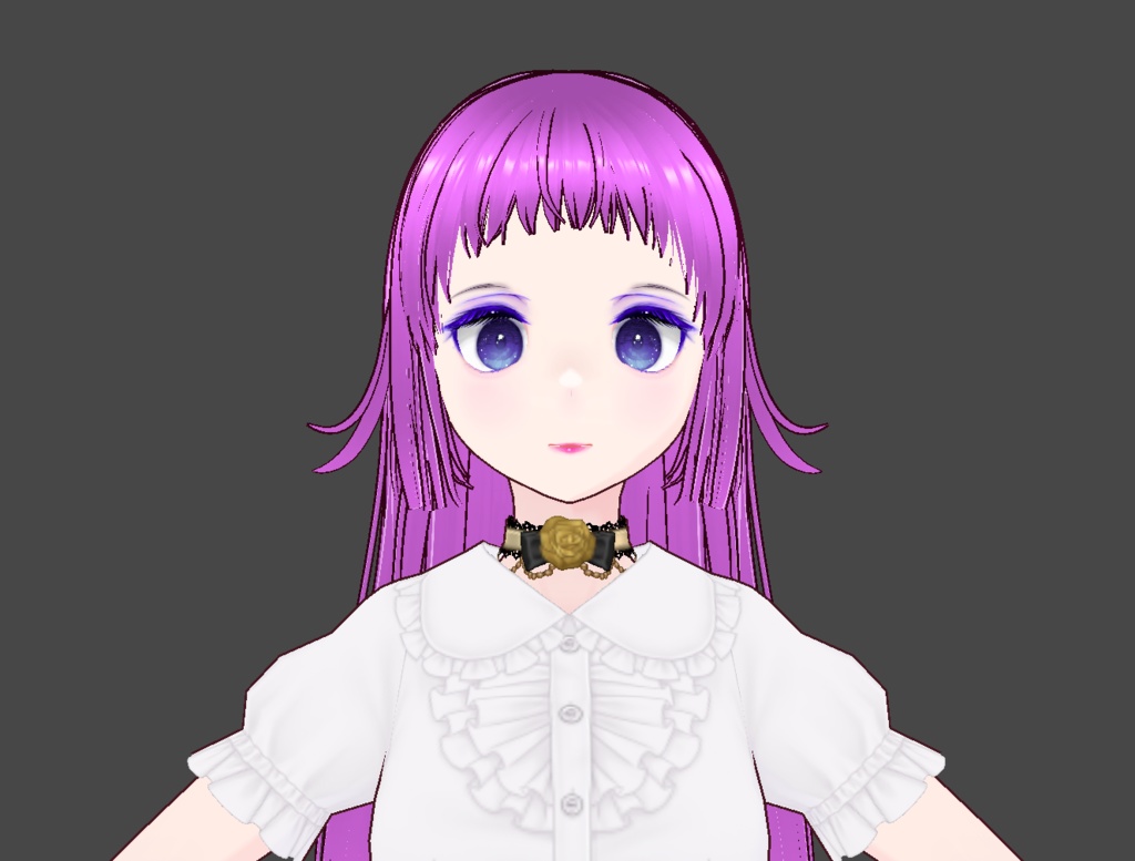 Vroid Caity, Purple hair anime girl