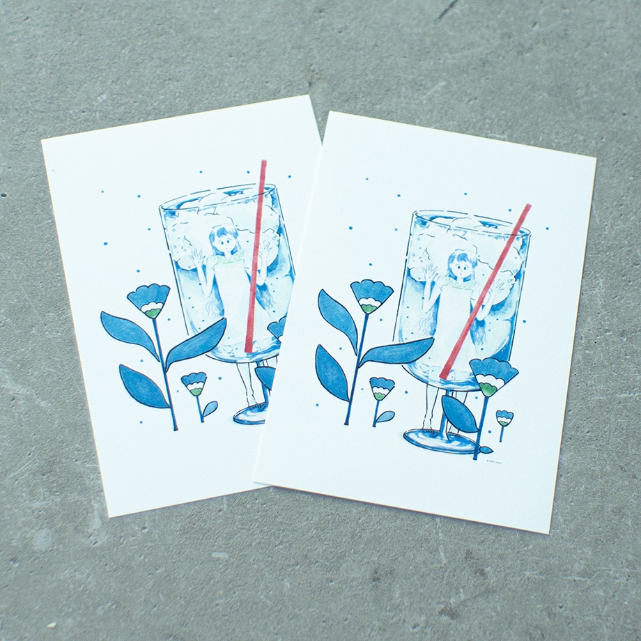 「ソーダー水越しの風景」ポストカード2枚セット