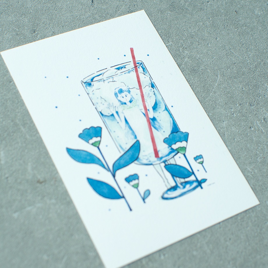 「ソーダー水越しの風景」ポストカード2枚セット