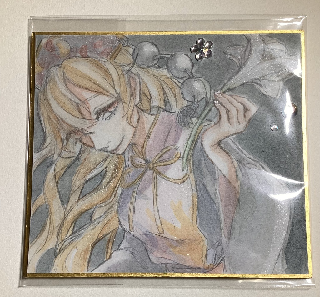 手描き小色紙　純狐