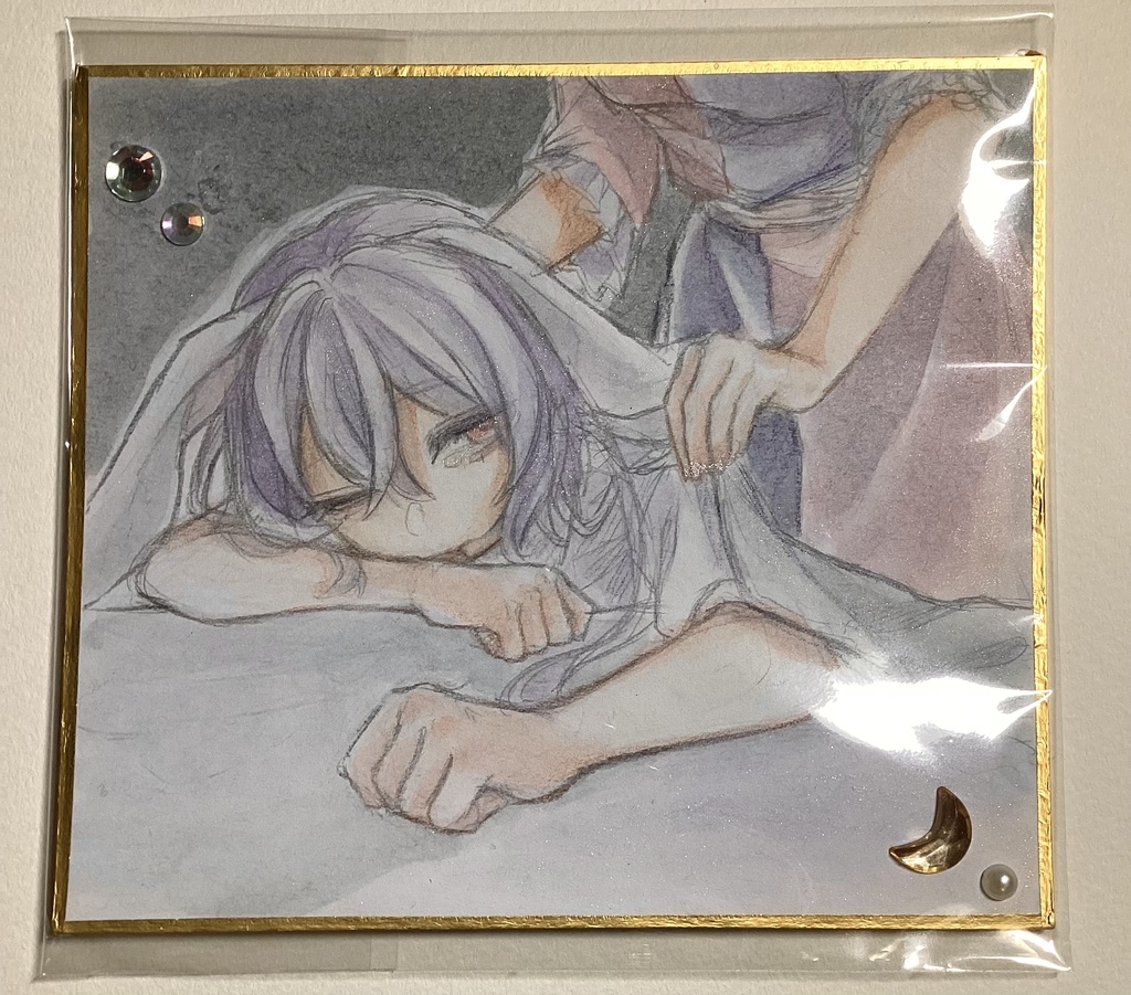 手描き色紙　鈴仙