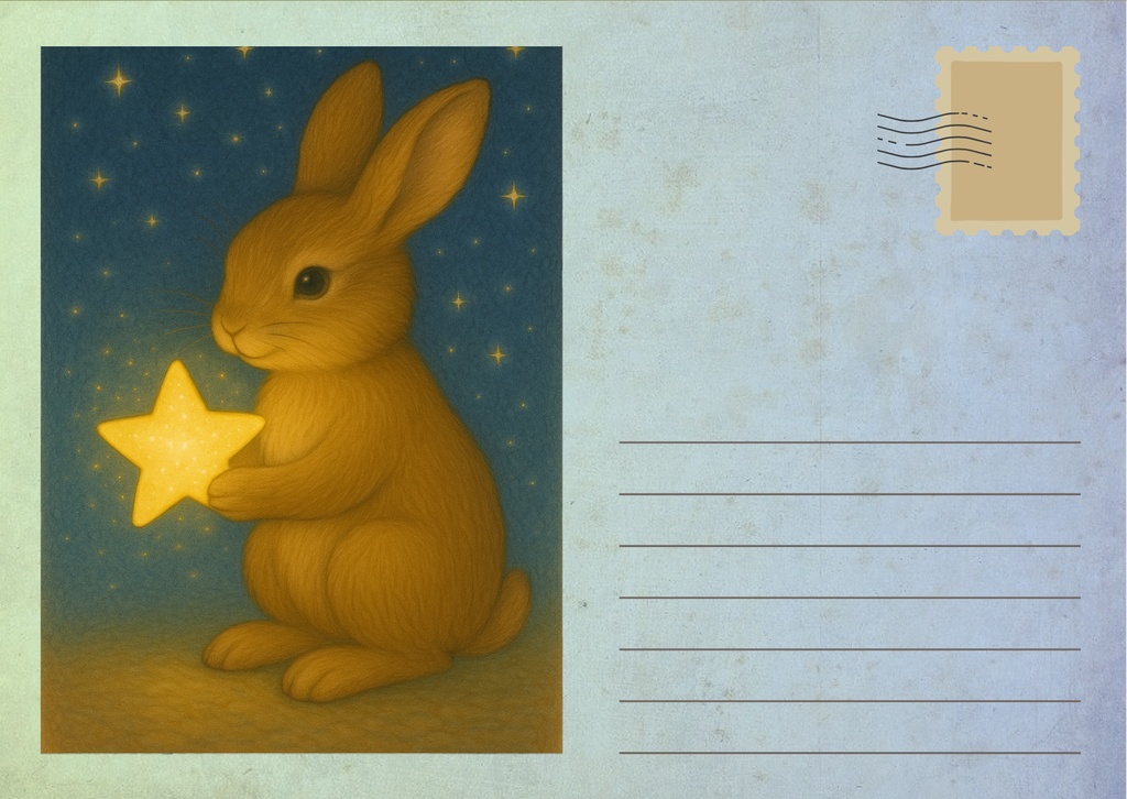 Welcome to Bunny Village – うさぎの静かなポストカード集(全50枚)