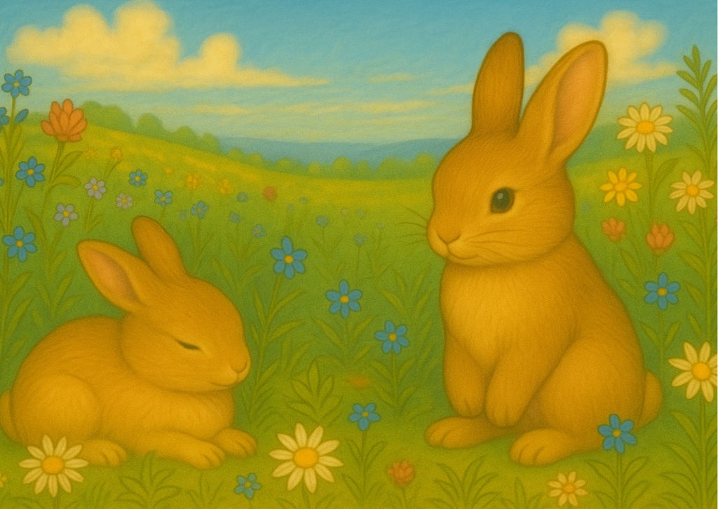 Welcome to Bunny Village – うさぎの静かなポストカード集(全50枚)