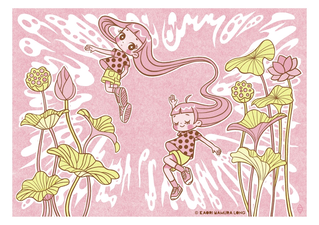 Risograph Print- Entangled　リソグラフプリント　量子もつれ