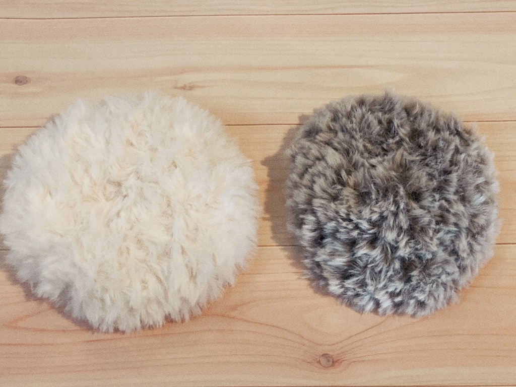 フェイクファーのもこもこケープ/ベレー帽